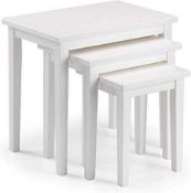 RRP £70 - 'Cleo' Nest Of 3 Tables (White)