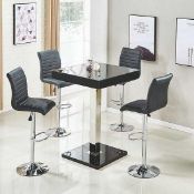 RRP £200 - 'Topaz' Black High Gloss Bar Table