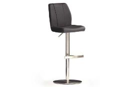 RRP £100 - New 'Naomi' White Barstool In Faux Leather With Chrome Base