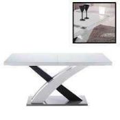 RRP £250 - 'Axara' Coffee Table In White And Grey High Gloss