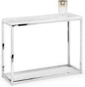 RRP £200 - 'Scala' White Marble Console Table