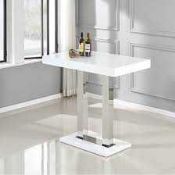 RRP £290 - 'Caprice' White High Gloss Bar Table