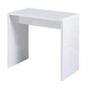 RRP £270 - 'Glacier' White High Gloss Rectangular Bar Table