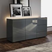 RRP £550 - 'Intel' Grey Led Sideboard