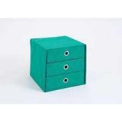 RRP £60 - 'Mega 31' Woven 3 Door Storage Box (Green)