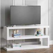 RRP £120 - 'Miami' White High Gloss Tv Stand