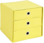 RRP £60 - 'Mega 31' Woven 3 Door Storage Box (Yellow)