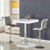 RRP £200 - 'Topaz' White High Gloss Bar Table