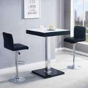 RRP £200 - 'Topaz' Black High Gloss Bar Table