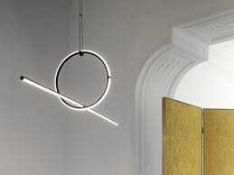 RRP £1400 When Complete Boxed Flo's Arrangements Led Ceiling Light Hoops Only