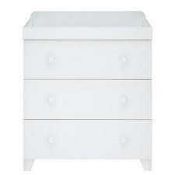 RRP £100 Boxed Abacus White Set Of Drawers 140X70