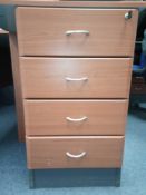 Combined RRP £1000 Lot To Contain 4 Office Desk To Include 4 Drawer Side Drawer As Well
