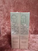 RRP £65 Lot Of 2 Brand New Boxed Testers Of Urban Decay Naked Skin Weightless Ultra Definition Liqui