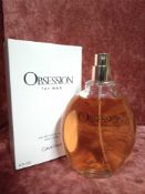 RRP £55 Boxed 125Ml Tester Bottle Of Calvin Klein Obsession For Men Edt Spray