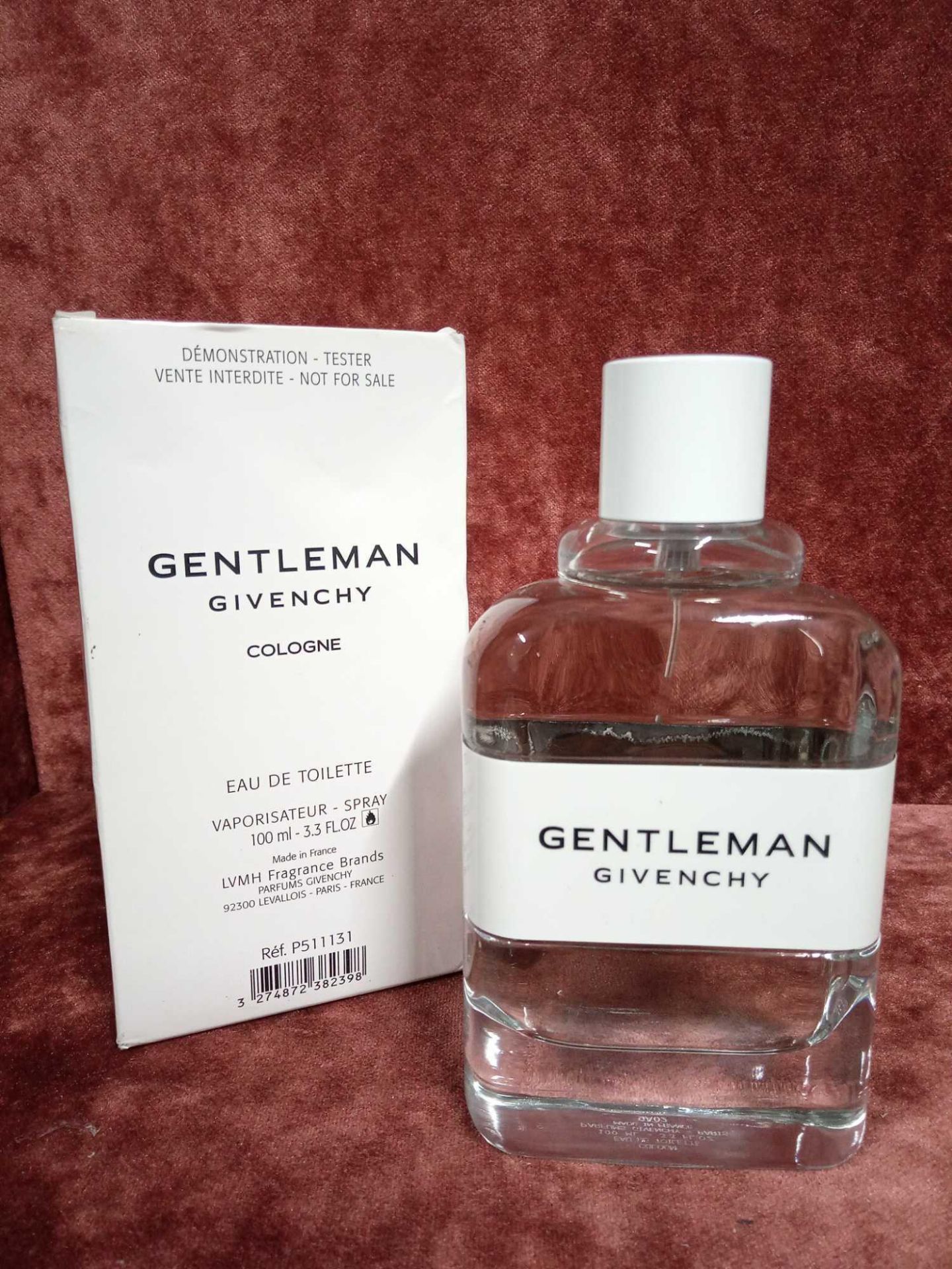 RRP £80 Boxed 100Ml Tester Bottle Of Givenchy Gentleman Cologne Edt Spray