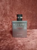 RRP £90 Unboxed 100Ml Tester Bottle Of Chanel Paris Allure Homme Sport Eau Extreme Eau De Parfum Ex