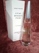 RRP £75 Boxed 90 Ml Tester Bottle Of Issey Miyake L'Eau D'Issey Pure Eau De Parfum