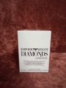 RRP £55 Boxed & Sealed 50Ml Tester Bottle Of Emporio Armani Diamonds Intense Eau De Parfum