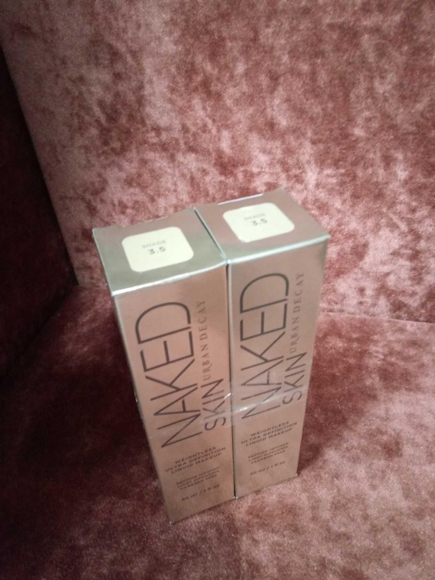 RRP £65 Lot Of 2 Brand New Boxed Testers Of Urban Decay Naked Skin Weightless Ultra Definition Liqui