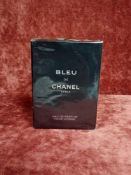 RRP £100 Brand New Boxed And Sealed 100Ml Bottle Of Chanel Paris Bleu De Chanel Eau De Parfum