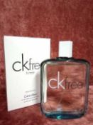 RRP £50 Boxed 100Ml Tester Bottle Of Calvin Klein Free For Men Edt Spray