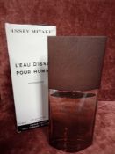RRP £75 Boxed 100Ml Tester Bottle Of Issey Miyake L'Eau D'Issey Pour Homme Wood And Wood Or De Parfu