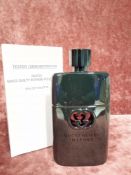 RRP £75 Boxed 90 Ml Tester Bottle Of Gucci Guilty Intense Pour Homme Edt Spray