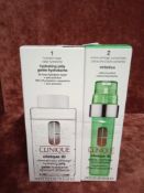 RRP £75 Lot To Contain 2 Brand New Boxed Clinique Id Custom Blend Hydration Systems (4 Boxes Total)