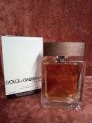 RRP £80 Boxed 100Ml Tester For Dolce & Gabbana The One For Men Eau De Toilette Spray