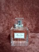 RRP £95 Unboxed 100Ml Tester Bottle Of Christian Dior Miss Dior Eau De Toilette Spray Ex-Display