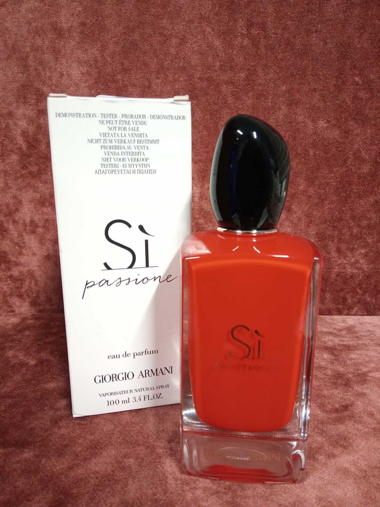 RRP £85 Boxed 100Ml Tester Bottle Of Armani 'Si Passione' Eau De Parfum