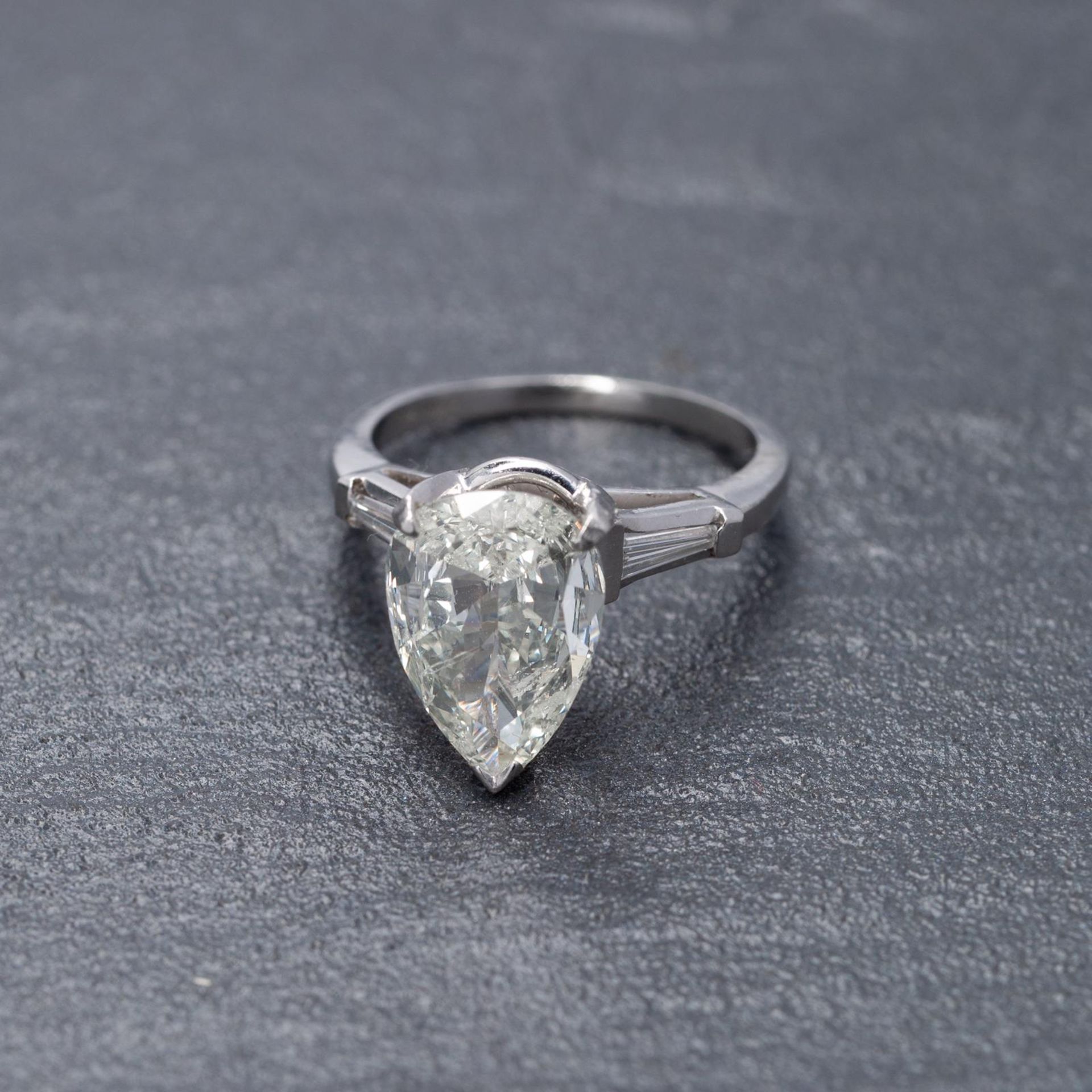 RRP £24,500 Platinum 2.3 Carat Diamond Teardrop Ring (Appraisals Available On Request) (Pictures For