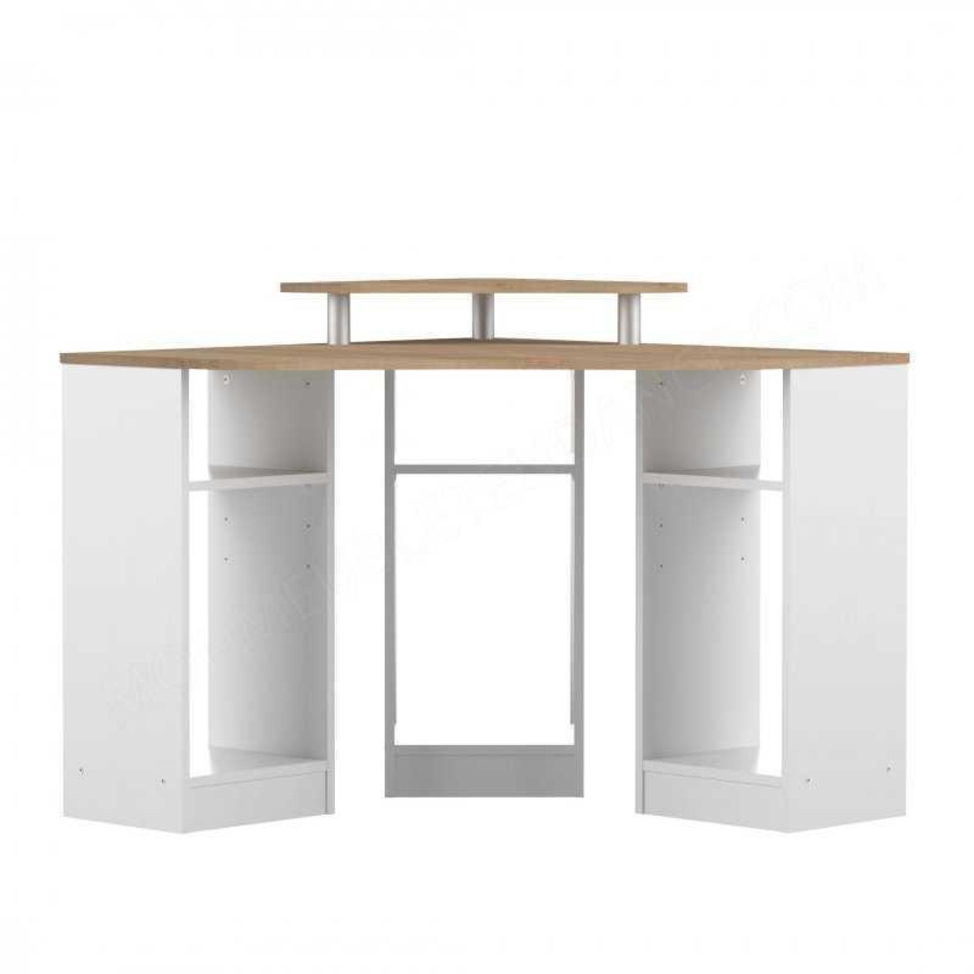 RRP £100 Boxed New White Corner Office Table