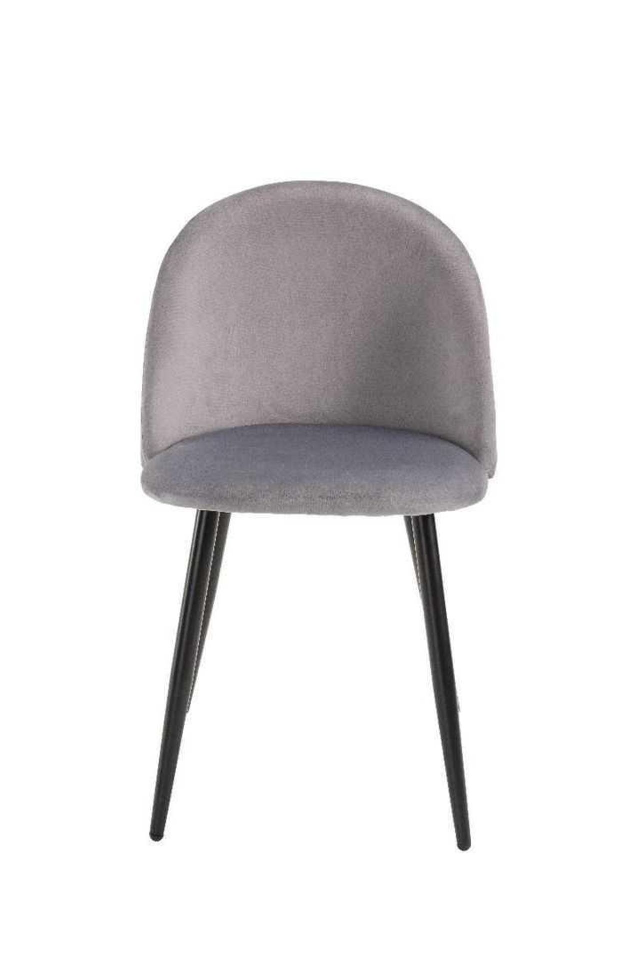 RRP £200 - Boxed New 2 'Lotus' Grey Dining Chairs