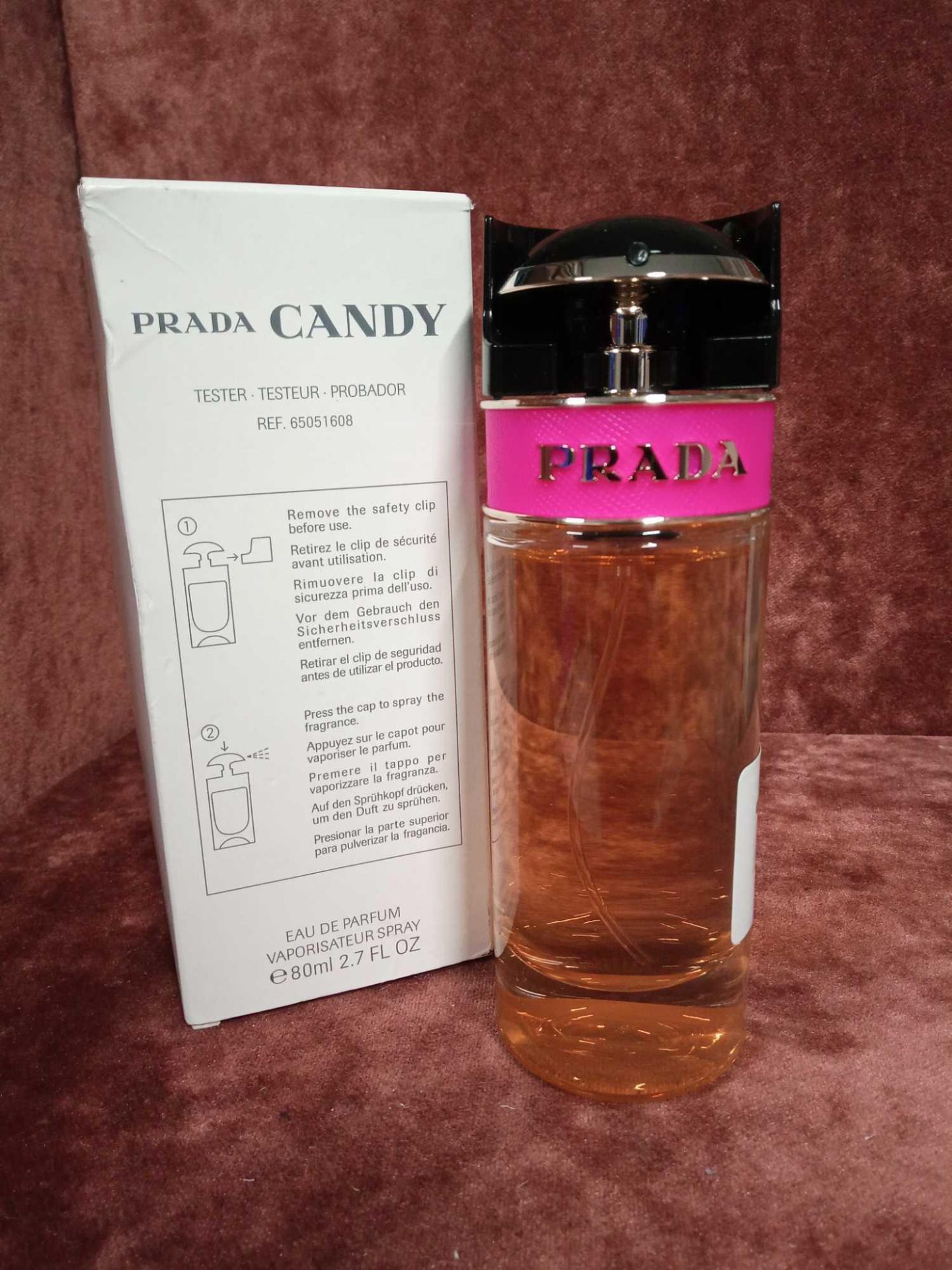 RRP £75 Boxed 80 Ml Tester Bottle Of Prada Candy Eau De Parfum Spray
