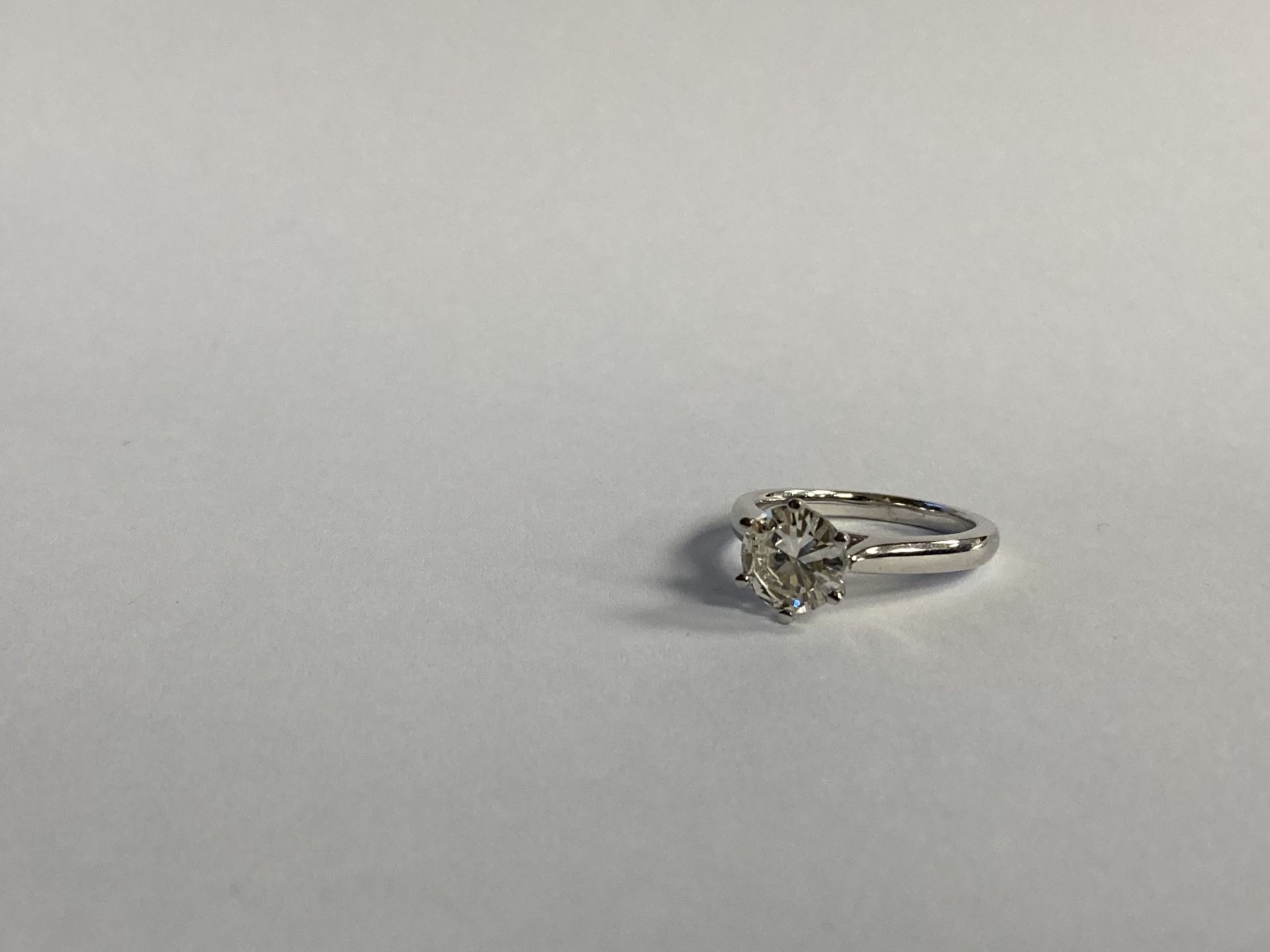RRP £24,500 White Gold Brilliant Cut 18 Carat Diamond Single Stone Ring Clarity Si , Colour H ( - Image 3 of 6