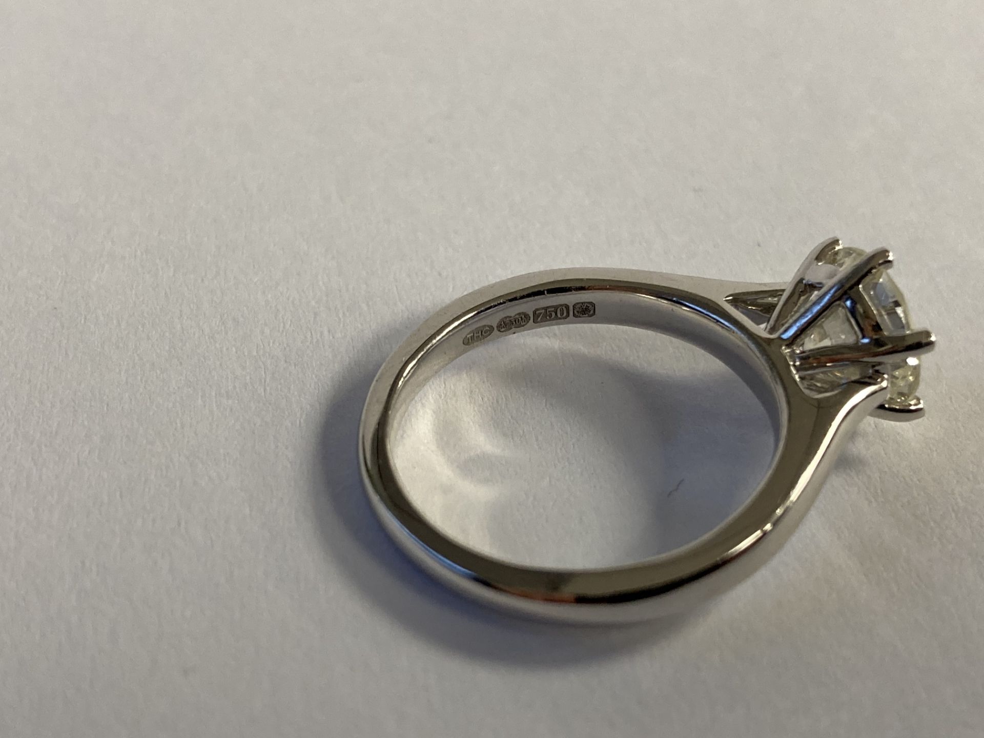 RRP £24,500 White Gold Brilliant Cut 18 Carat Diamond Single Stone Ring Clarity Si , Colour H ( - Image 4 of 6