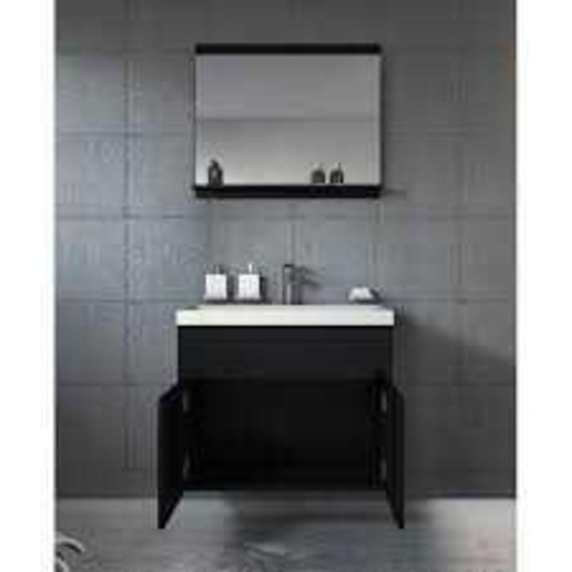 RRP £170 Boxed Montreal Vanity Sink Unit In The Colour Lefkas