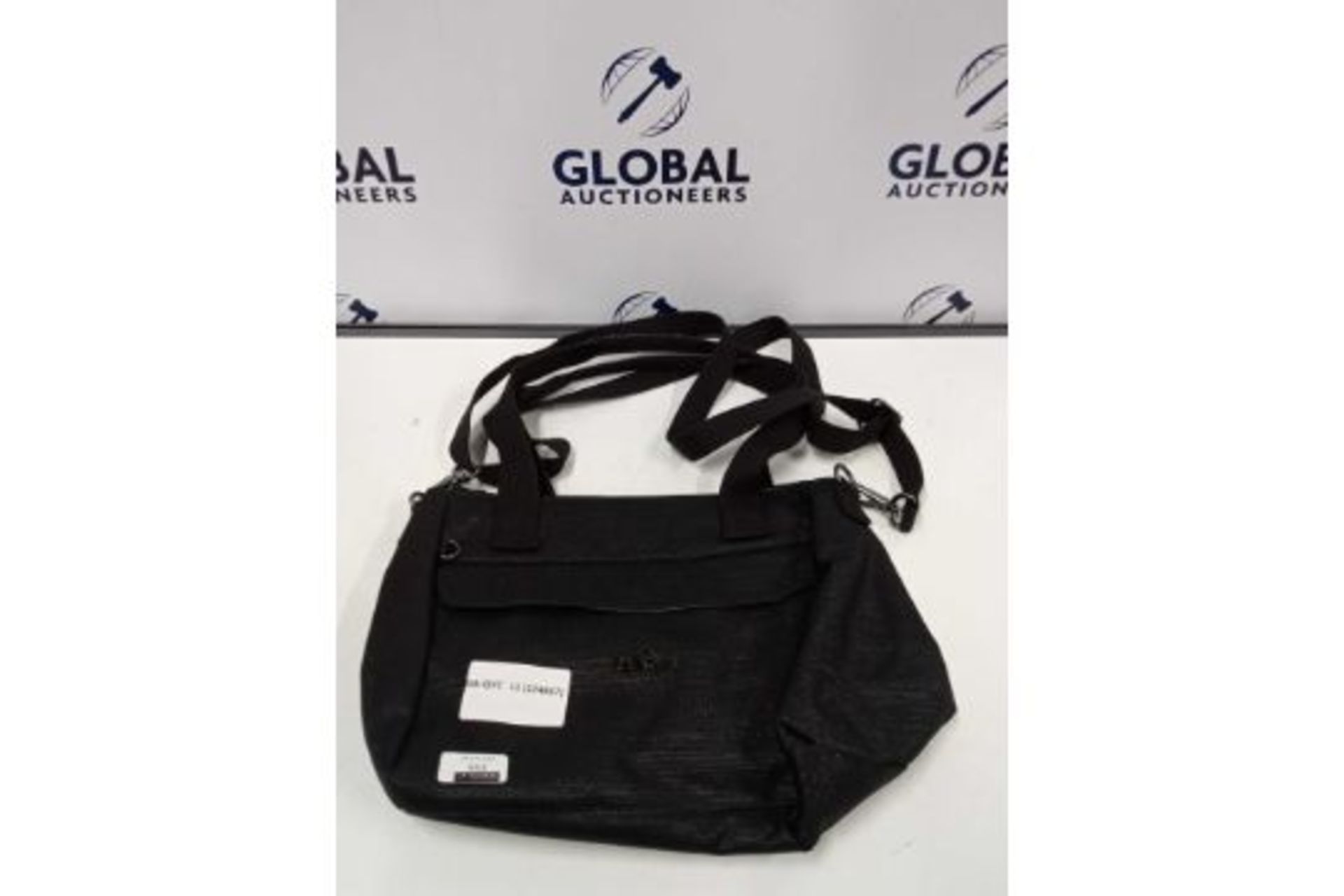 RRP £100 Kipling Black Glittered Side Bag With Handles And Shoulder Strap (553) (Appraisals