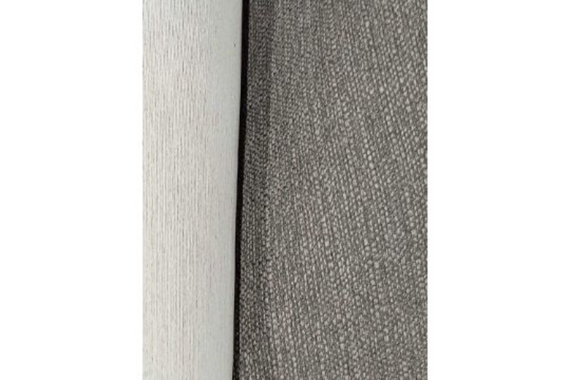 RRP £275 Swoon Approx 25M Roll Of Silver/Grey Weave Roll Of Fabric Material (583) (Appraisals