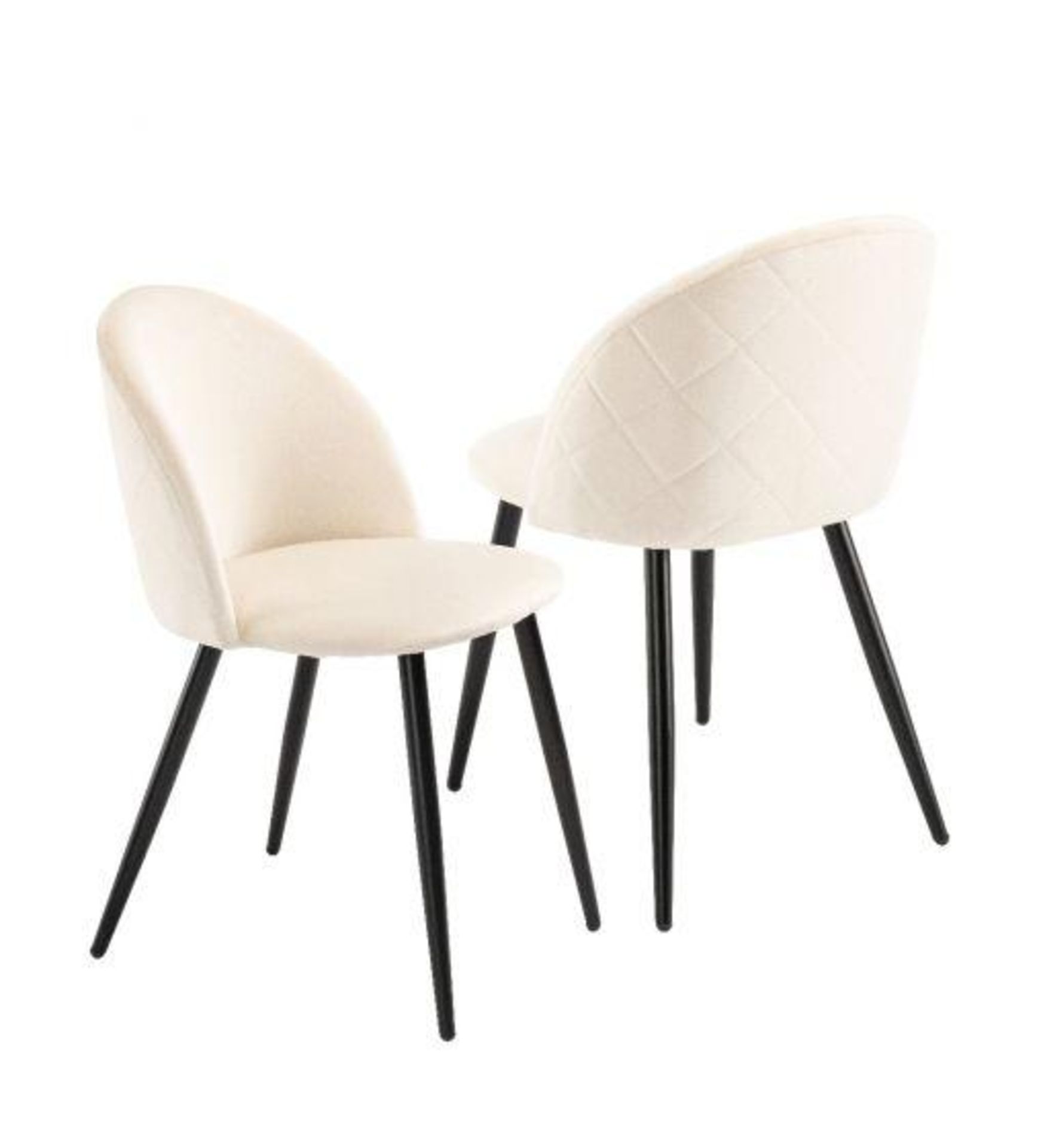 RRP £200 - Boxed 2 'Lotus' White Dining Chairs
