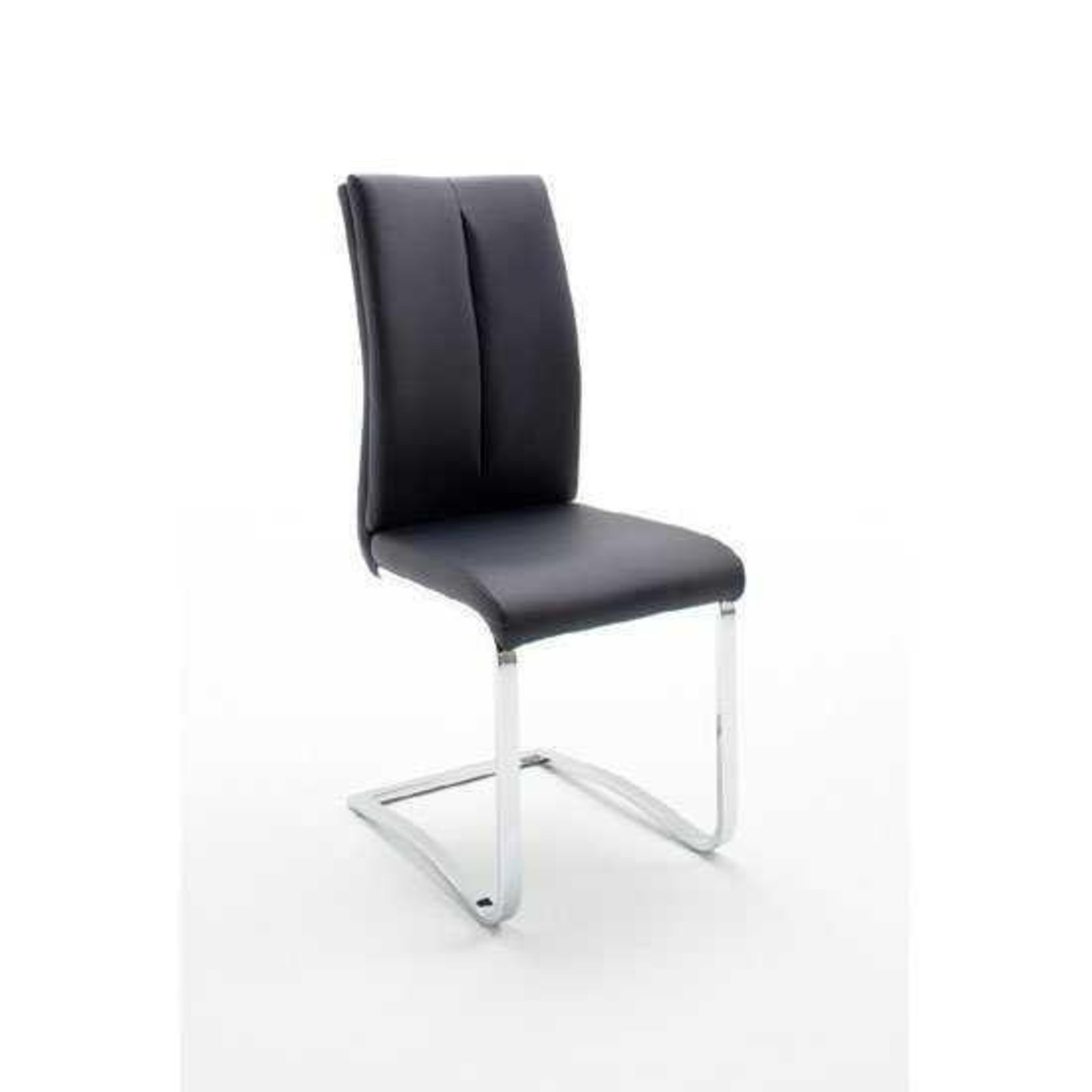 RRP £400 - Boxed 4 'Tavis' Black Dining Chairs