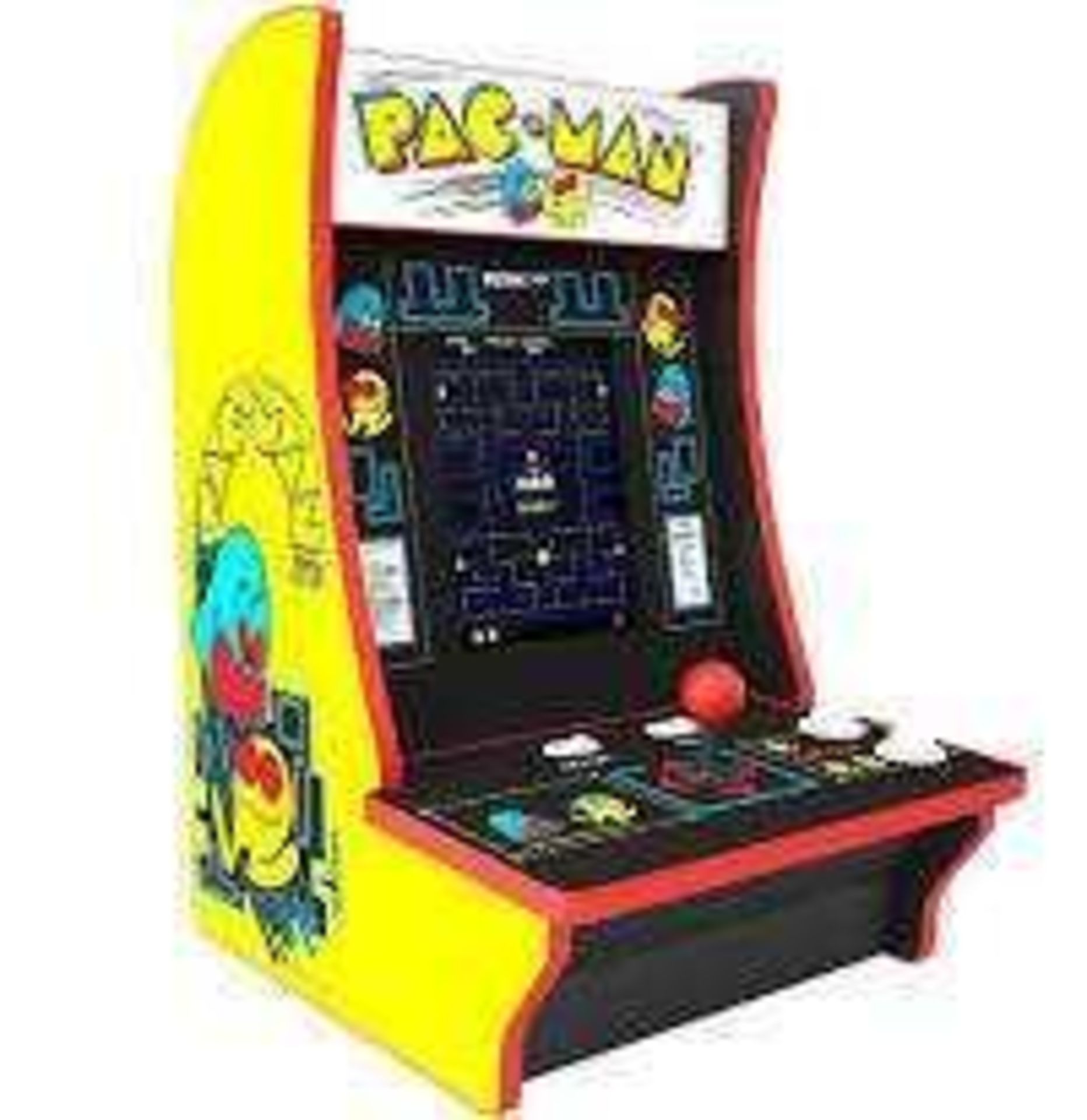 RRP £250 Lot To Contain Pac-Man Arcade 1Up Gaming Entertainment Machine