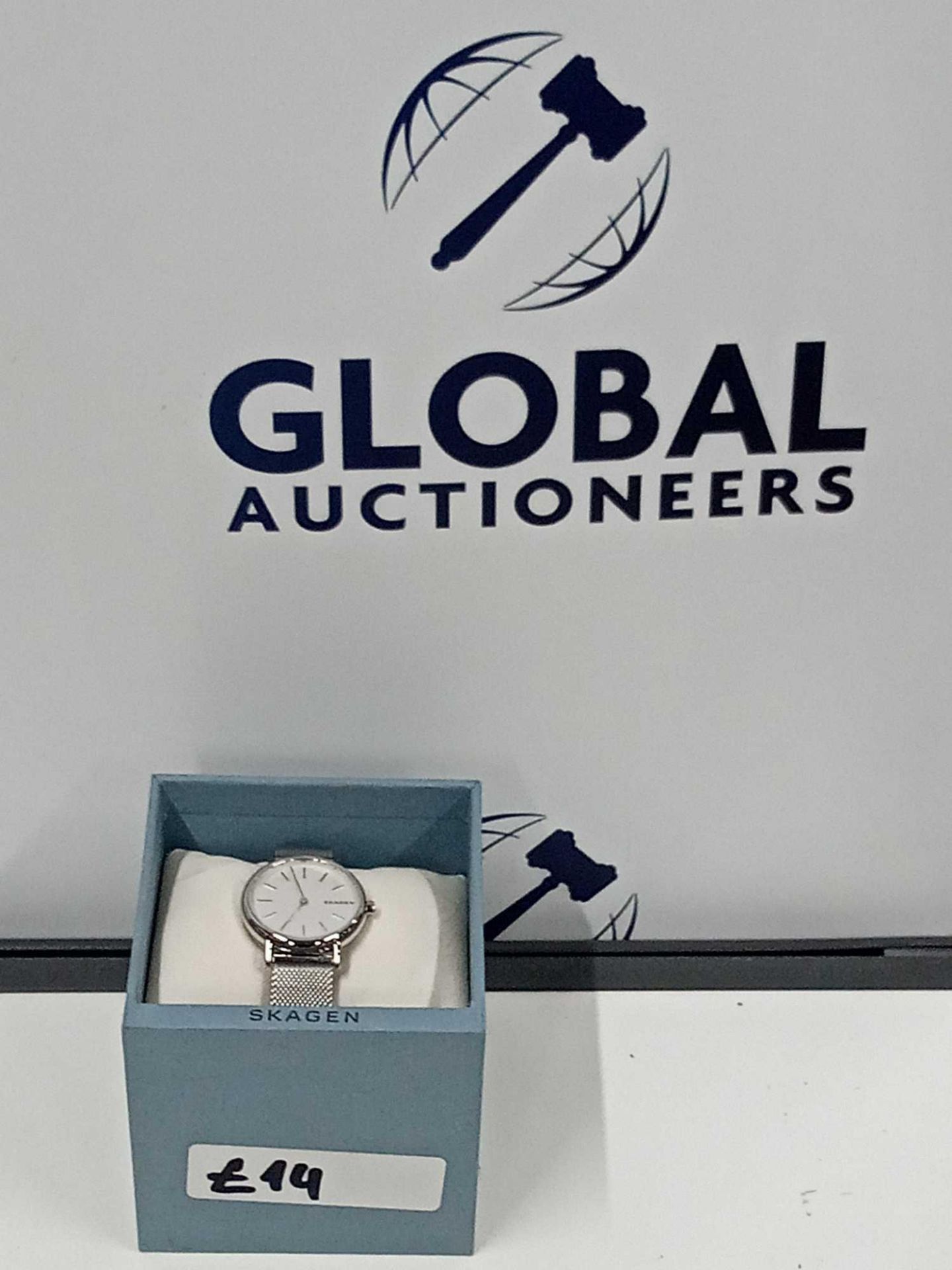 RRP £115 Boxed Silver Mesh Women's Designer Wrist Watch