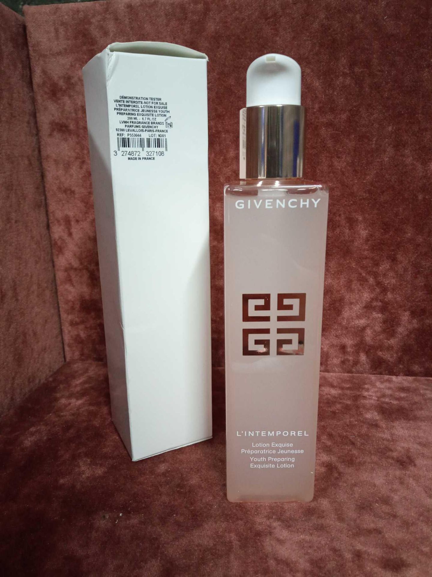 RRP £50 Brand New Boxed Unused Tester Of Givenchy L'Intemporel Youth Preparing Exquisite Lotion 200M