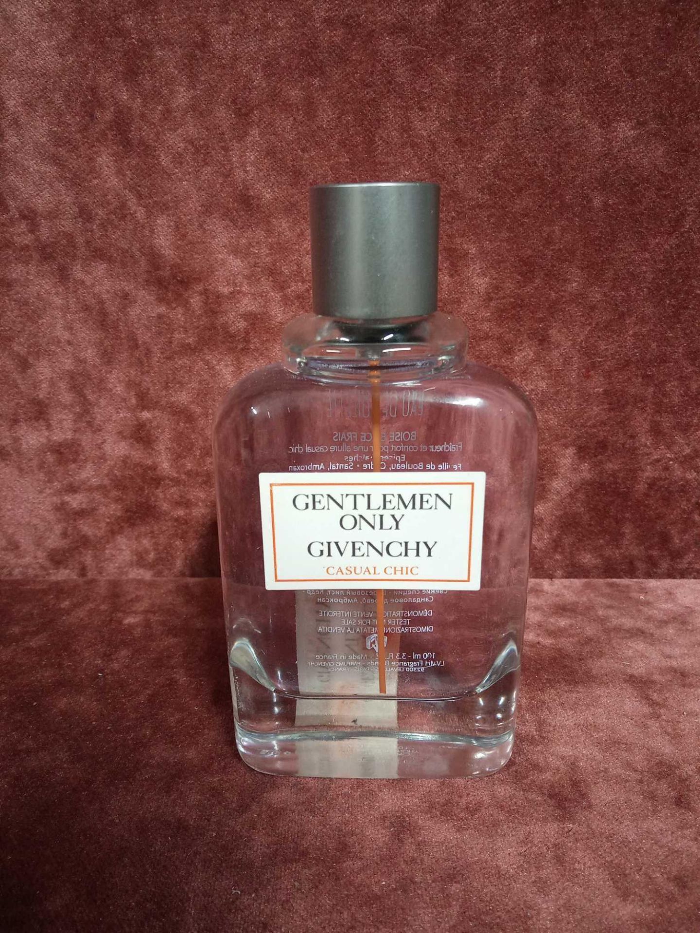 RRP £75 Unboxed 100Ml Tester Bottle Of Givenchy Gentleman Only Casual Chic Eau De Toilette Ex Displa