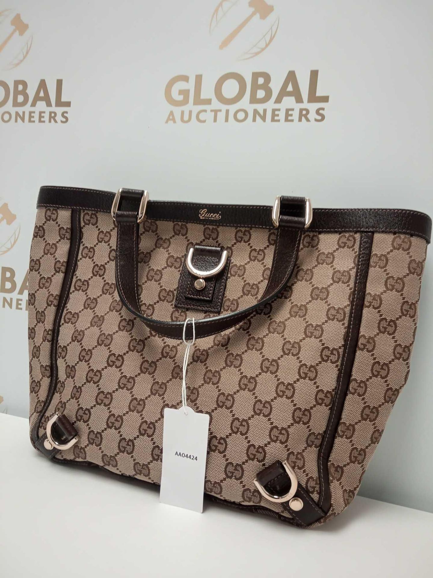 RRP £750 Gucci Brown Beige Monogrammed Abbey Shopper Shoulder Bag Aao442 , Grade A - Image 2 of 5