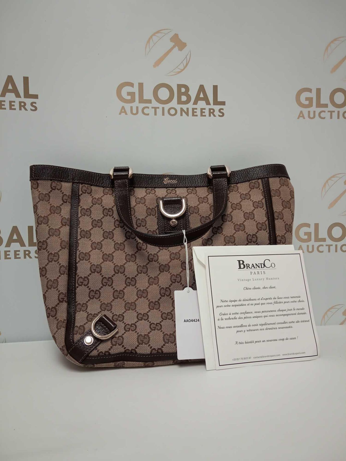RRP £750 Gucci Brown Beige Monogrammed Abbey Shopper Shoulder Bag Aao442 , Grade A - Image 3 of 5
