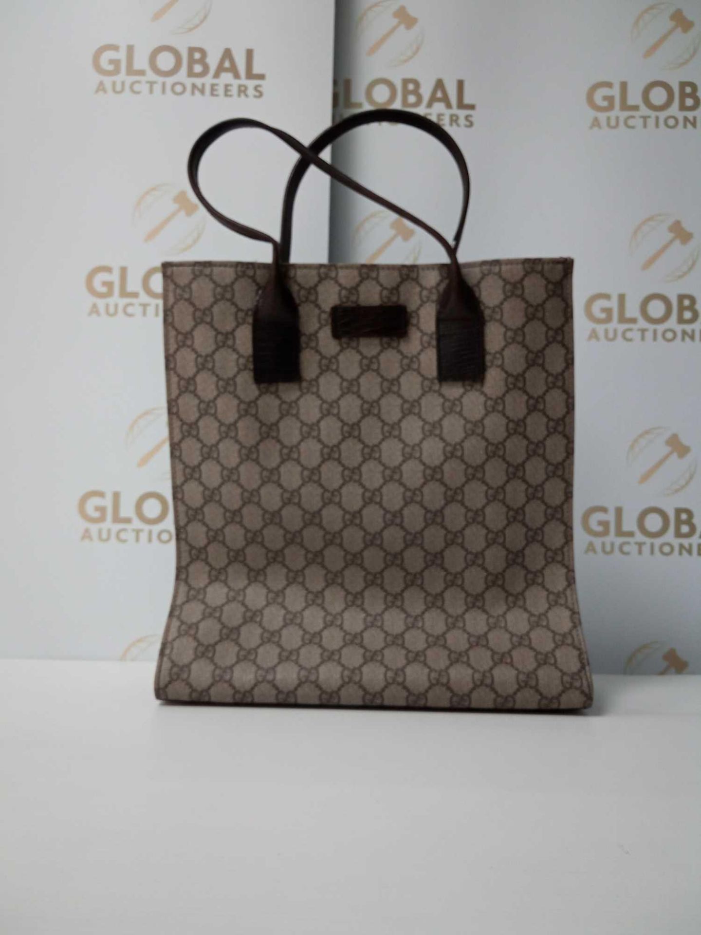 RRP £1000 Gucci Beige Brown Coated Canvas Supreme Coated Canvas Aapo111 - Image 3 of 3