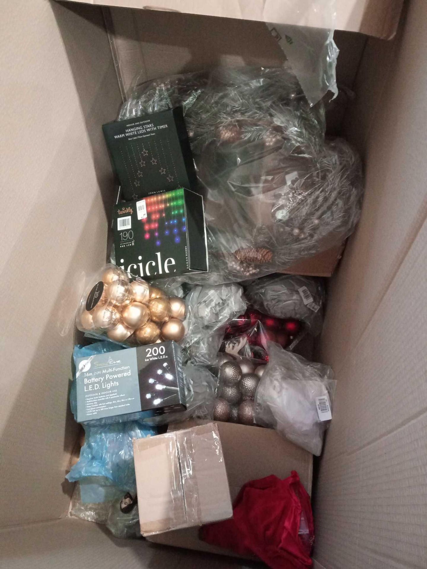 RRP £1000 - Pallet To Contain Assorted Christmas Decorations From John Lewis Including Led Lights, B - Image 2 of 4